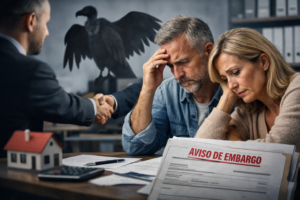 pareja preocupada por embargo tras venta de hipoteca a fondo buitre